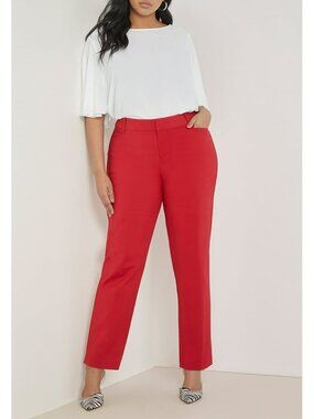 ELOQUII plus kady taper pants in scarlet sage (20R)